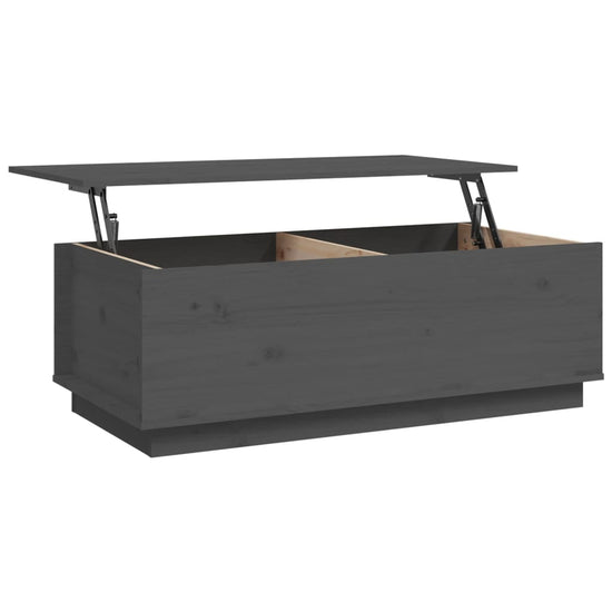 Salontafel 100x50x35 cm massief grenenhout grijs MeubelReus