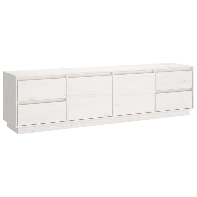 Tv-meubel 176x37x47,5 cm massief grenenhout wit MeubelReus