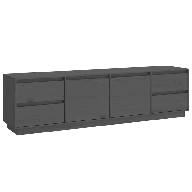 Tv-meubel 176x37x47,5 cm massief grenenhout grijs MeubelReus