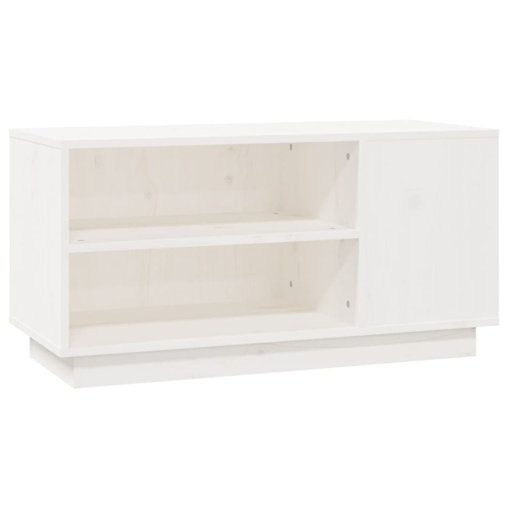 Tv-meubel 80x35x40,5 cm massief grenenhout wit MeubelReus