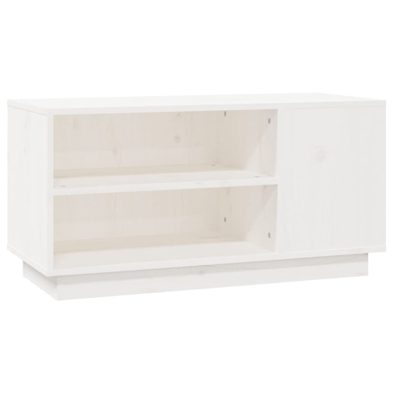 Tv-meubel 80x35x40,5 cm massief grenenhout wit MeubelReus