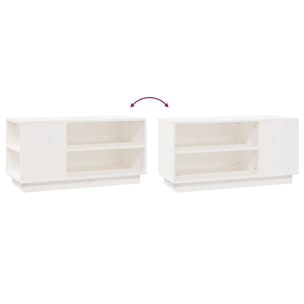 Tv-meubel 80x35x40,5 cm massief grenenhout wit MeubelReus
