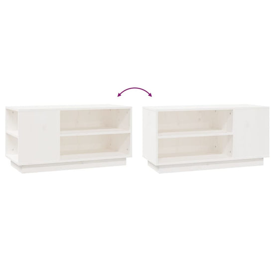 Tv-meubel 80x35x40,5 cm massief grenenhout wit MeubelReus