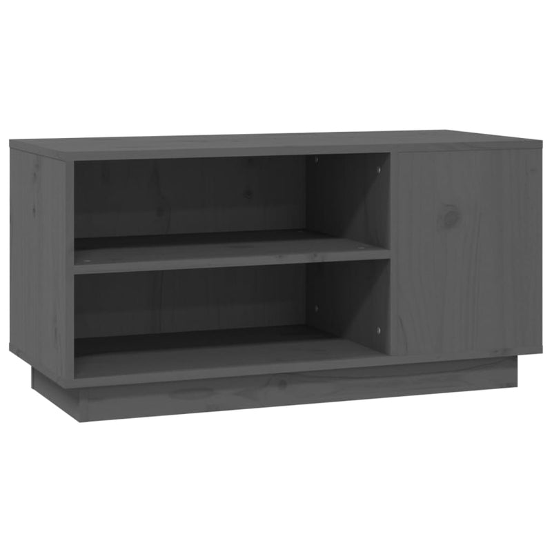 Tv-meubel 80x35x40,5 cm massief grenenhout grijs MeubelReus