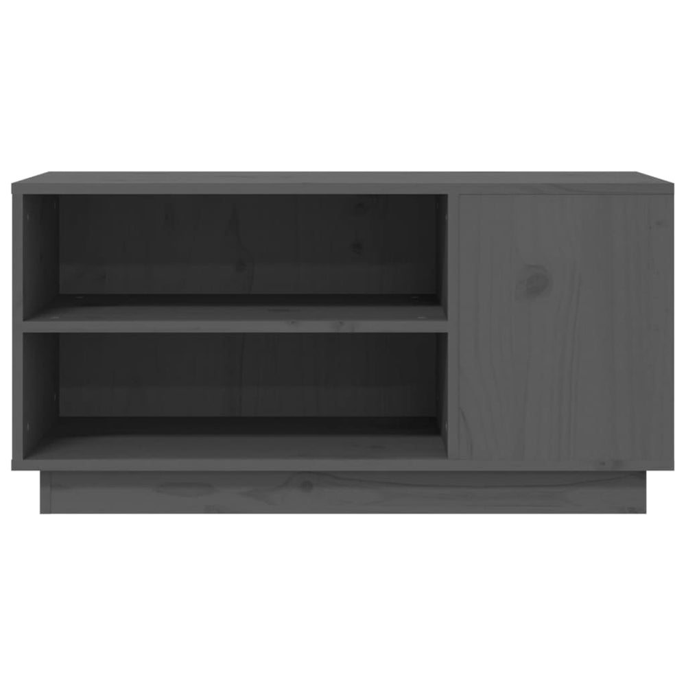 Tv-meubel 80x35x40,5 cm massief grenenhout grijs MeubelReus