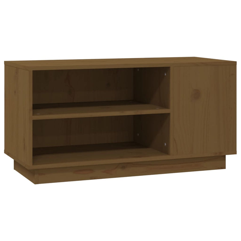 Tv-meubel 80x35x40,5 cm massief grenenhout honingbruin MeubelReus