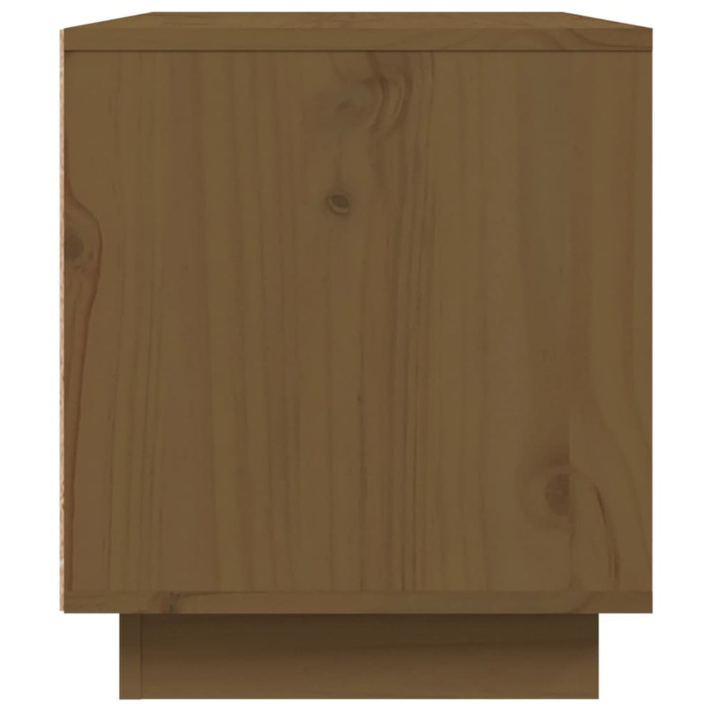 Tv-meubel 80x35x40,5 cm massief grenenhout honingbruin MeubelReus