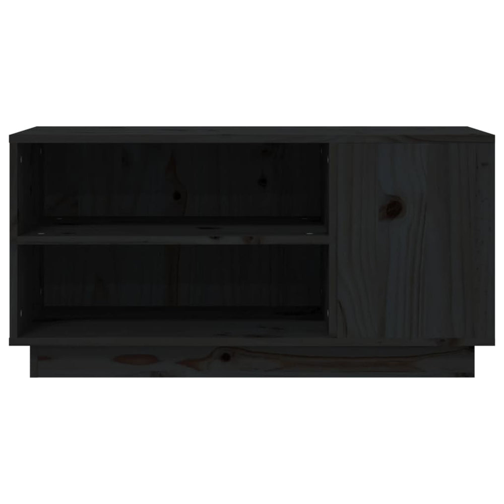 Tv-meubel 80x35x40,5 cm massief grenenhout zwart MeubelReus