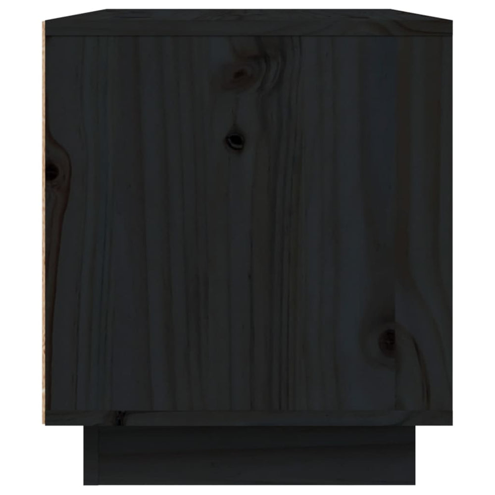 Tv-meubel 80x35x40,5 cm massief grenenhout zwart MeubelReus