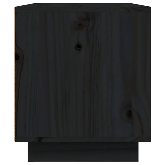 Tv-meubel 80x35x40,5 cm massief grenenhout zwart MeubelReus
