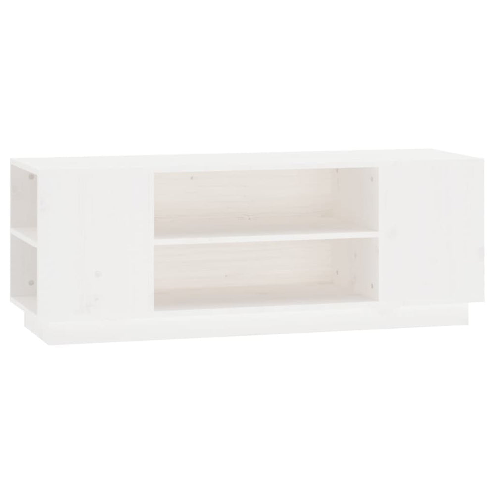 Tv-meubel 110x35x40,5 cm massief grenenhout wit MeubelReus