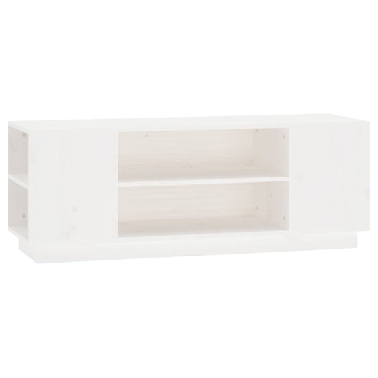Tv-meubel 110x35x40,5 cm massief grenenhout wit MeubelReus