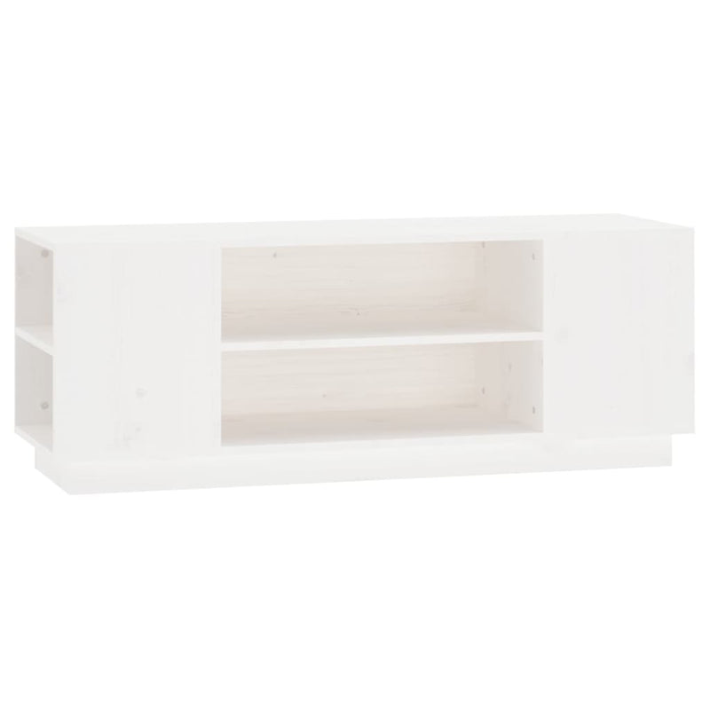 Tv-meubel 110x35x40,5 cm massief grenenhout wit MeubelReus