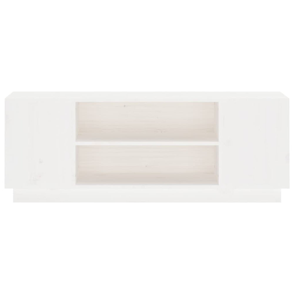 Tv-meubel 110x35x40,5 cm massief grenenhout wit MeubelReus