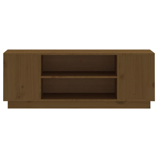 Tv-meubel 110x35x40,5 cm massief grenenhout honingbruin MeubelReus
