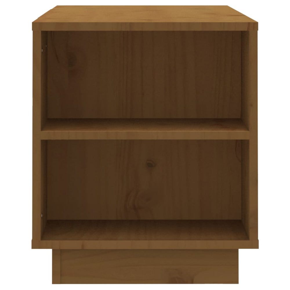 Tv-meubel 110x35x40,5 cm massief grenenhout honingbruin MeubelReus
