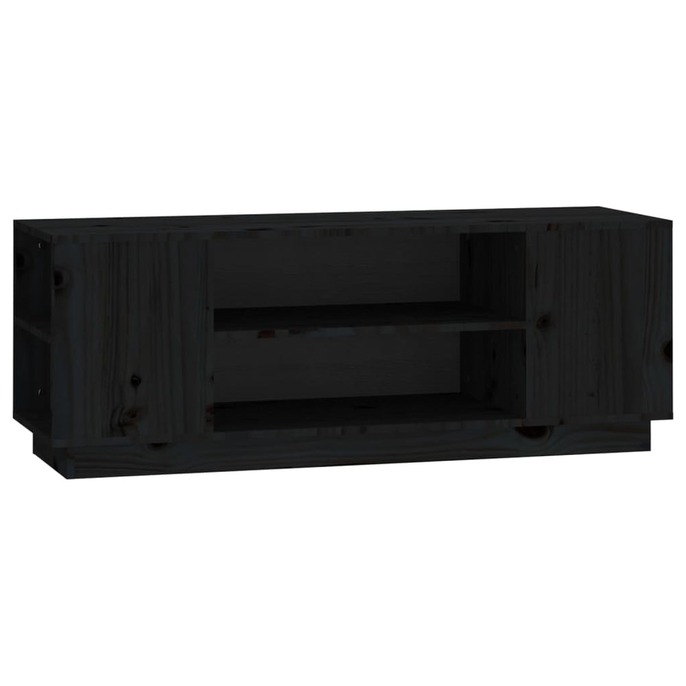 Tv-meubel 110x35x40,5 cm massief grenenhout zwart MeubelReus