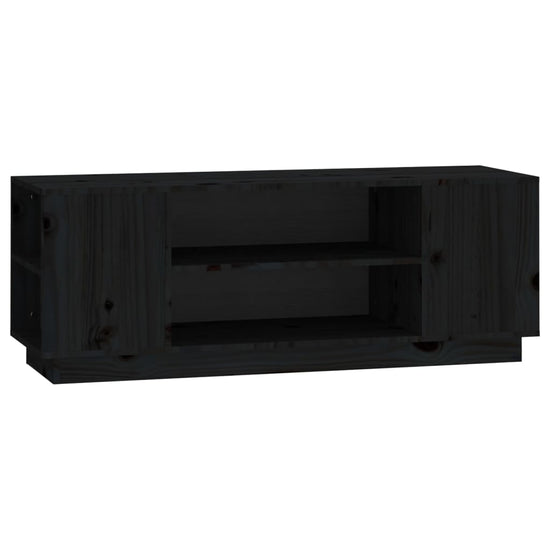 Tv-meubel 110x35x40,5 cm massief grenenhout zwart MeubelReus