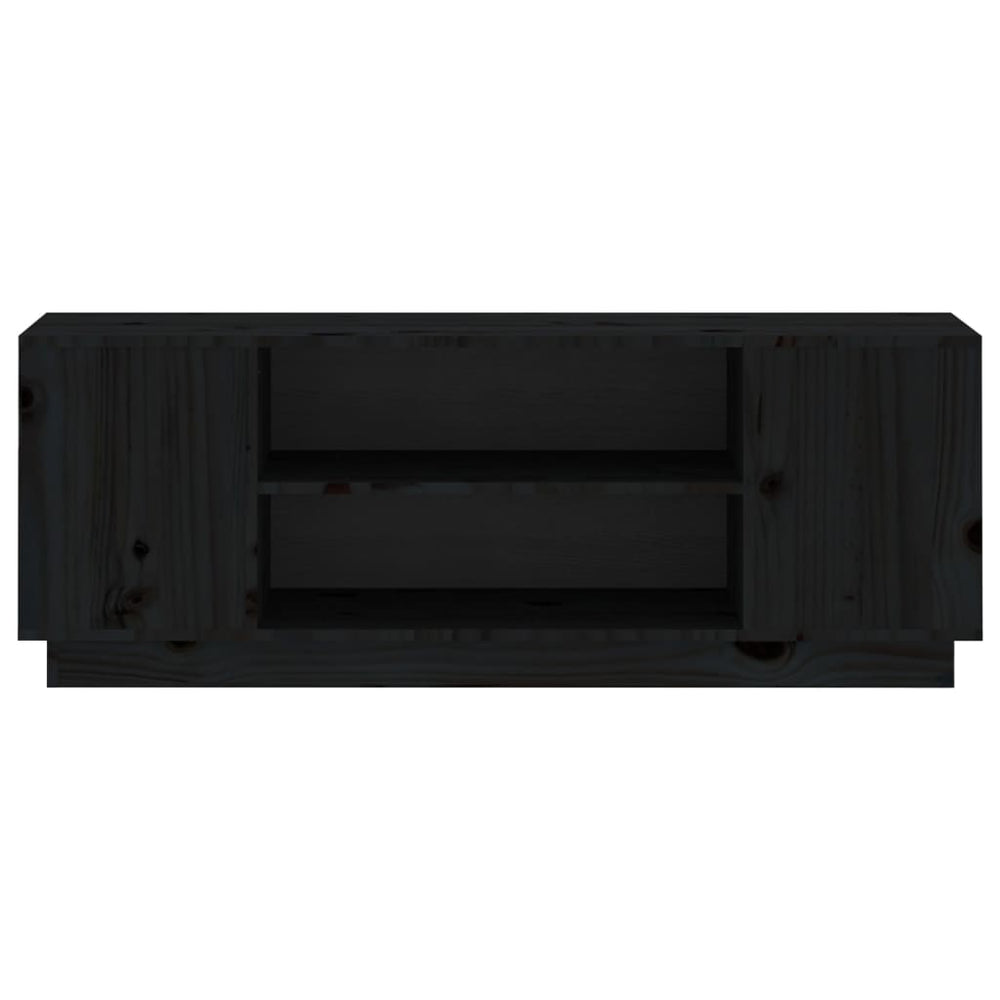 Tv-meubel 110x35x40,5 cm massief grenenhout zwart MeubelReus