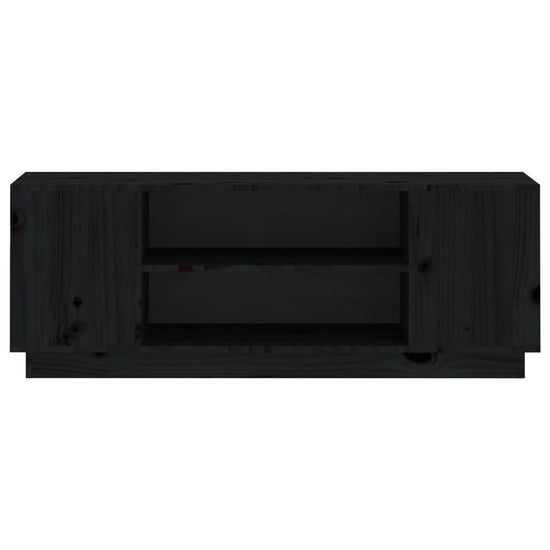 Tv-meubel 110x35x40,5 cm massief grenenhout zwart MeubelReus