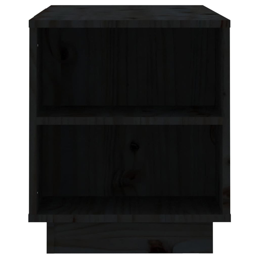 Tv-meubel 110x35x40,5 cm massief grenenhout zwart MeubelReus