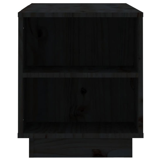 Tv-meubel 110x35x40,5 cm massief grenenhout zwart MeubelReus