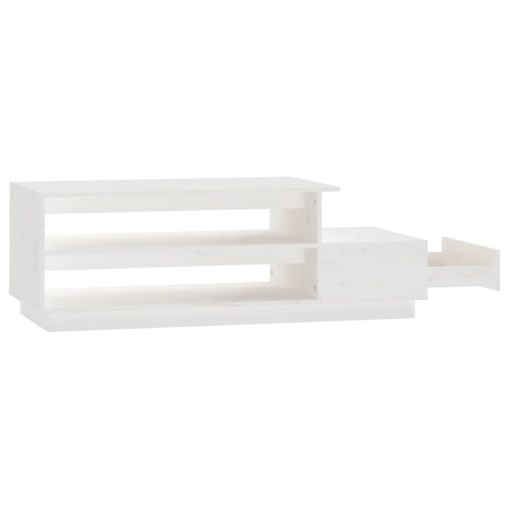 Salontafel 120x50x40,5 cm massief grenenhout wit MeubelReus