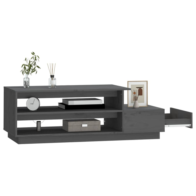 Salontafel 120x50x40,5 cm massief grenenhout grijs MeubelReus