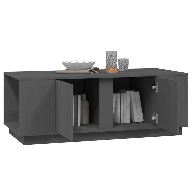 Salontafel 110x50x40 cm massief grenenhout grijs MeubelReus