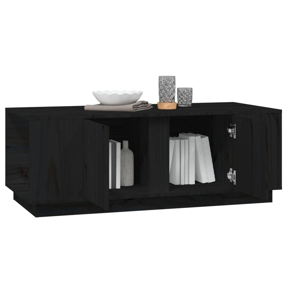 Salontafel 110x50x40 cm massief grenenhout zwart MeubelReus