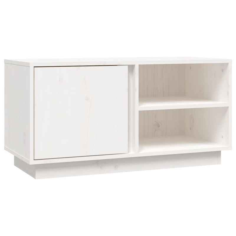 Tv-meubel 80x35x40,5 cm massief grenenhout wit MeubelReus