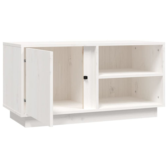 Tv-meubel 80x35x40,5 cm massief grenenhout wit MeubelReus