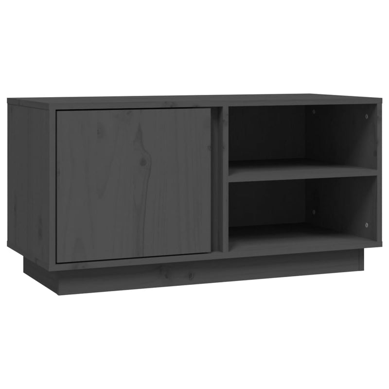 Tv-meubel 80x35x40,5 cm massief grenenhout grijs MeubelReus