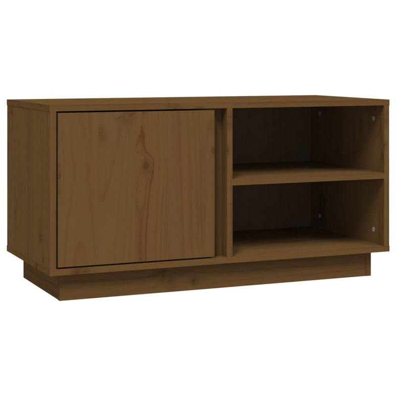 Tv-meubel 80x35x40,5 cm massief grenenhout honingbruin MeubelReus