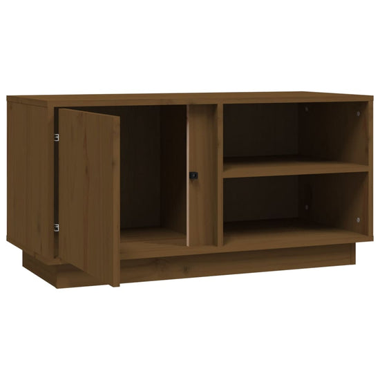 Tv-meubel 80x35x40,5 cm massief grenenhout honingbruin MeubelReus