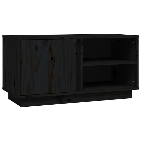 Tv-meubel 80x35x40,5 cm massief grenenhout zwart MeubelReus
