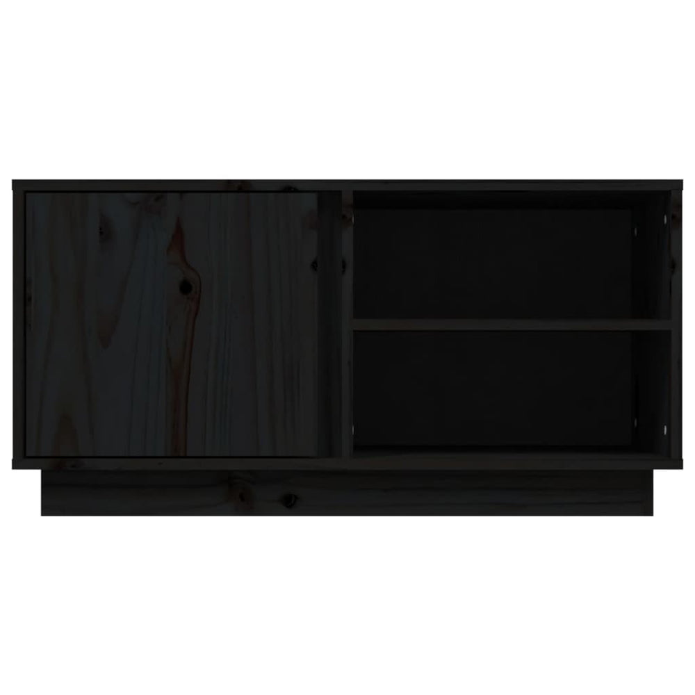 Tv-meubel 80x35x40,5 cm massief grenenhout zwart MeubelReus