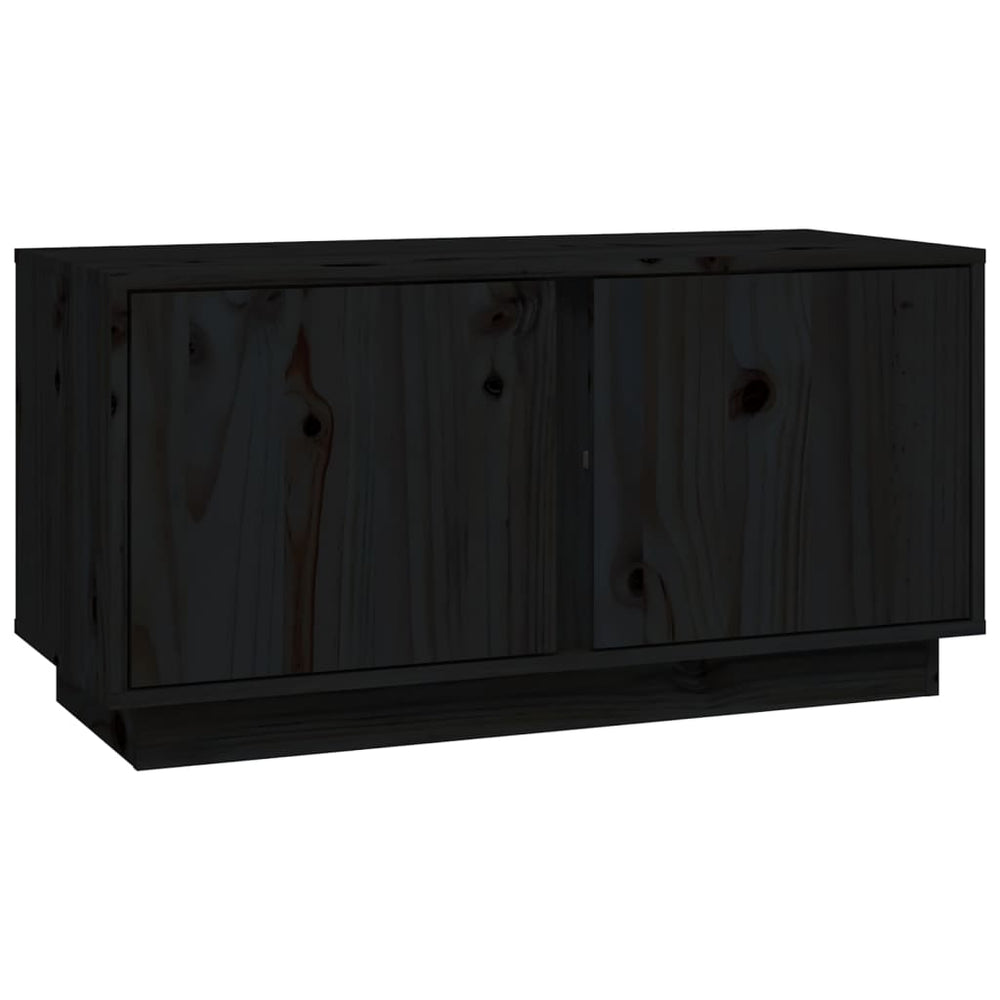 Tv-meubel 80x35x40,5 cm massief grenenhout zwart MeubelReus