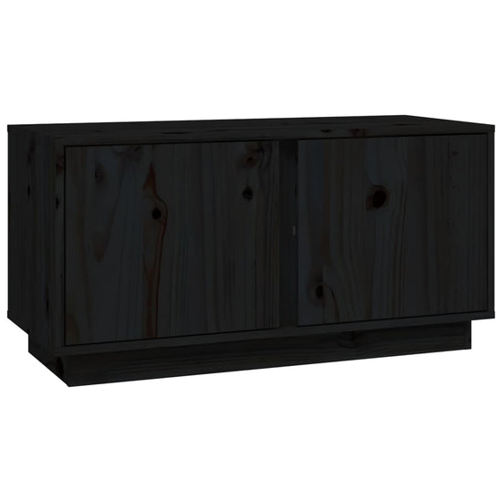 Tv-meubel 80x35x40,5 cm massief grenenhout zwart MeubelReus