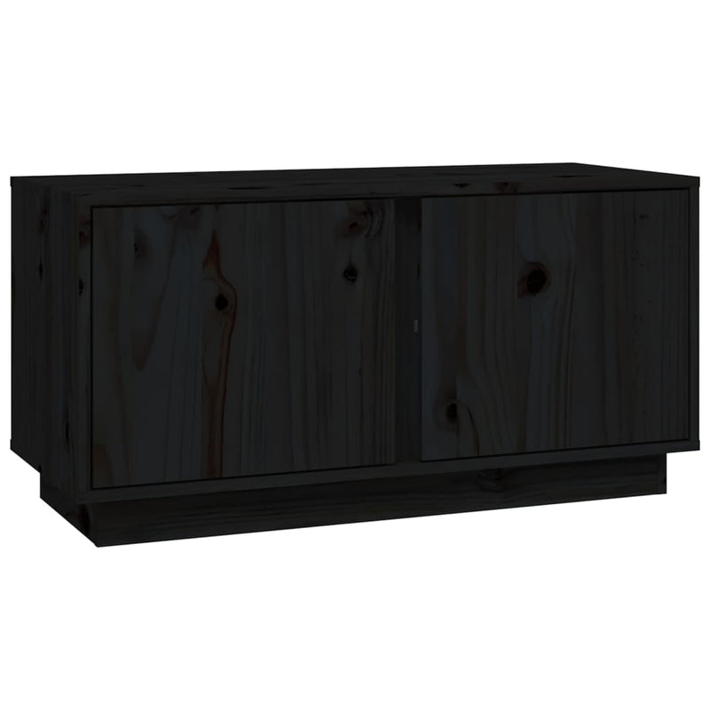 Tv-meubel 80x35x40,5 cm massief grenenhout zwart MeubelReus