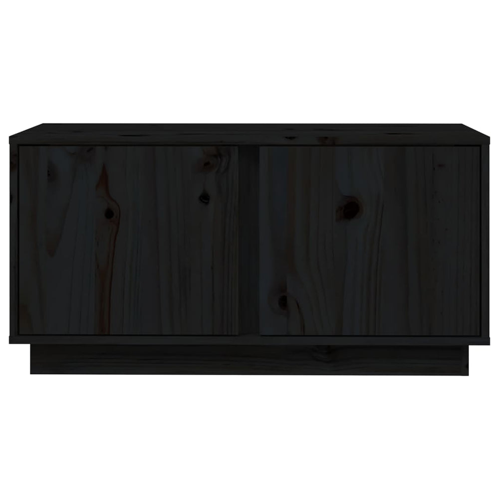 Tv-meubel 80x35x40,5 cm massief grenenhout zwart MeubelReus