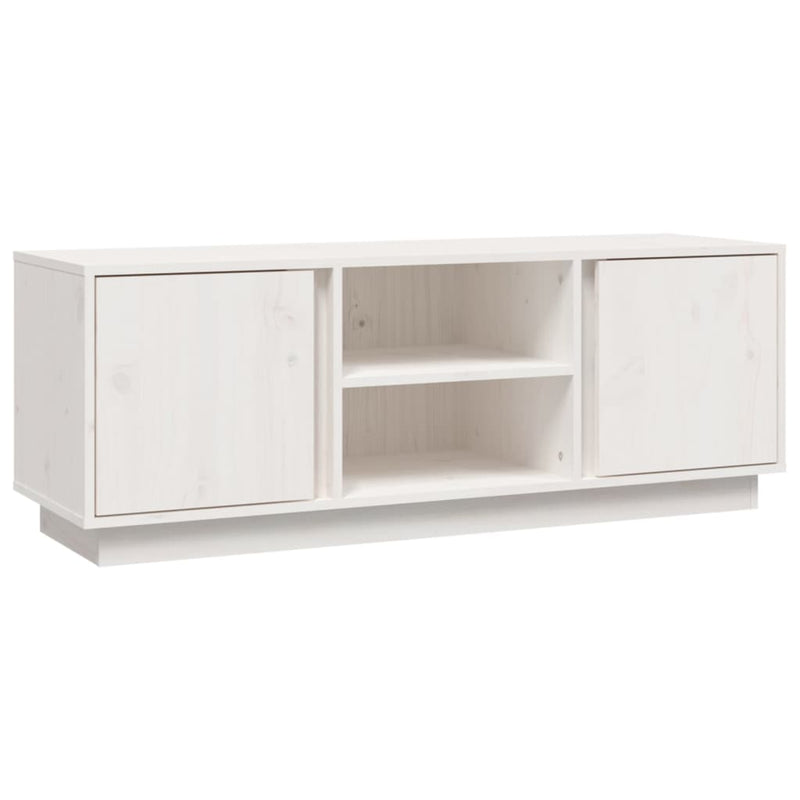 Tv-meubel 110x35x40,5 cm massief grenenhout wit MeubelReus
