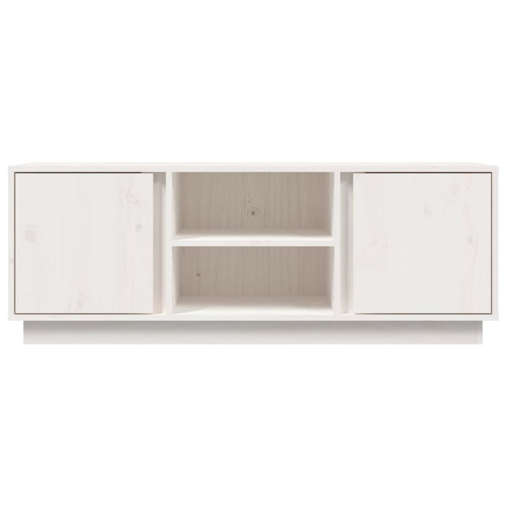 Tv-meubel 110x35x40,5 cm massief grenenhout wit MeubelReus