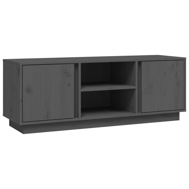 Tv-meubel 110x35x40,5 cm massief grenenhout grijs MeubelReus