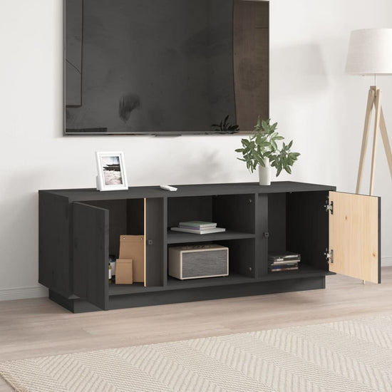 Tv-meubel 110x35x40,5 cm massief grenenhout grijs MeubelReus
