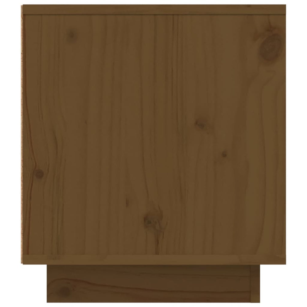 Tv-meubel 110x35x40,5 cm massief grenenhout honingbruin MeubelReus