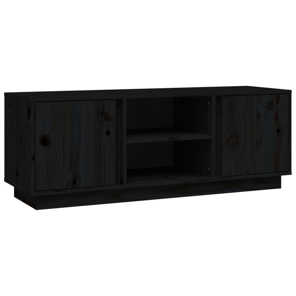 Tv-meubel 110x35x40,5 cm massief grenenhout zwart MeubelReus