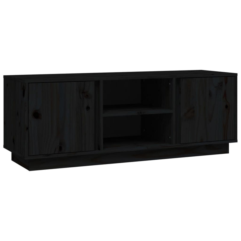 Tv-meubel 110x35x40,5 cm massief grenenhout zwart MeubelReus