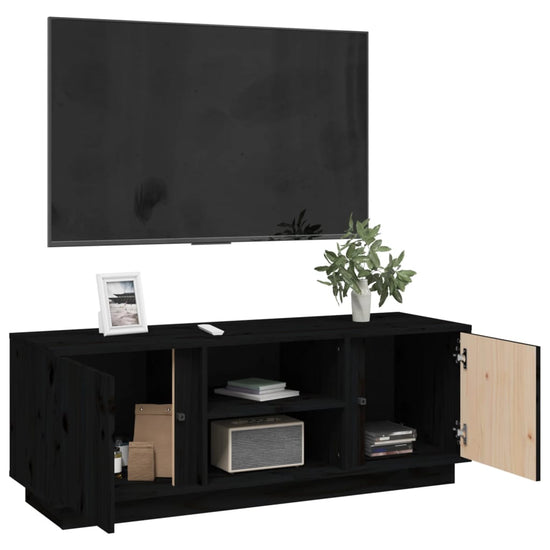 Tv-meubel 110x35x40,5 cm massief grenenhout zwart MeubelReus