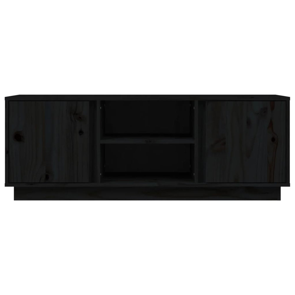 Tv-meubel 110x35x40,5 cm massief grenenhout zwart MeubelReus